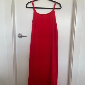 H&M red midi dress